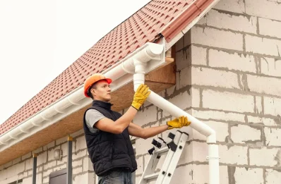 Pose et remplacement de gouttières à Baudres